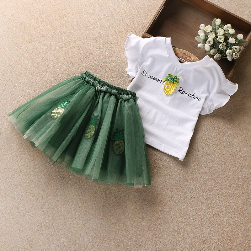 女童连衣裙套装夏季儿童公主裙韩版时尚小女孩裙子蓬蓬裙两件套裙
