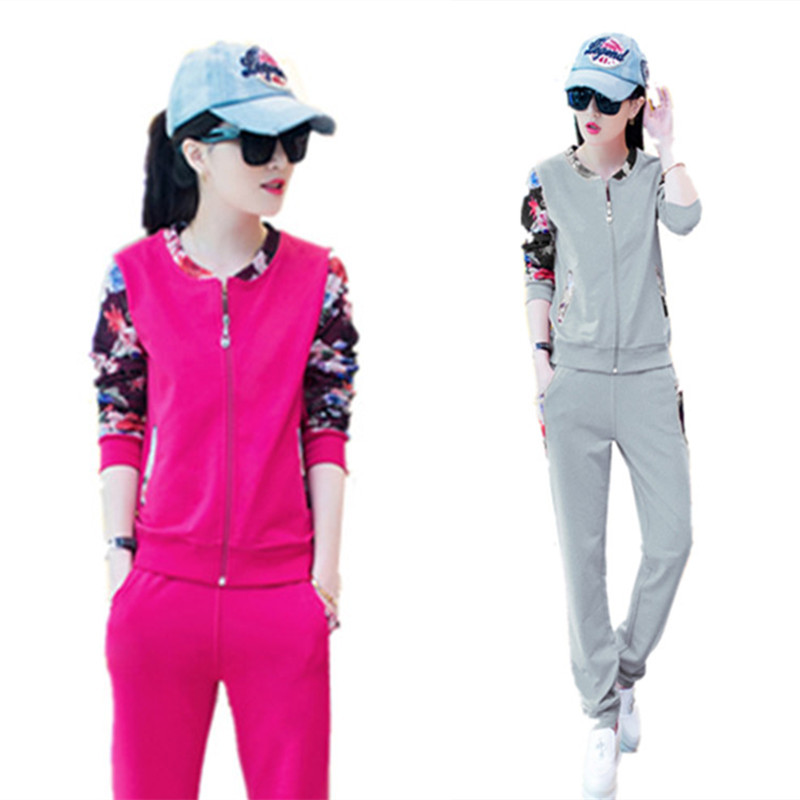 2016新款韩版休闲运动套装女秋季两件套长袖卫衣时尚长裤秋装潮