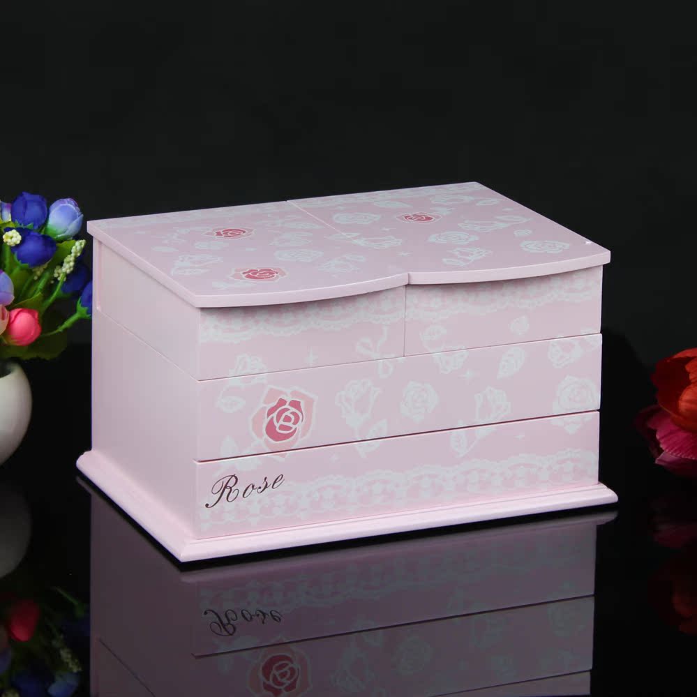 特价促销首饰盒木质公主韩国欧式 女生创意实用生日礼物结婚礼物