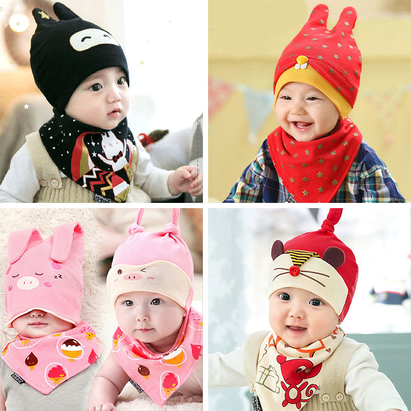 婴儿帽子春秋女公主帽0-3-6-12个月纯棉宝宝帽1岁新生儿胎帽秋冬