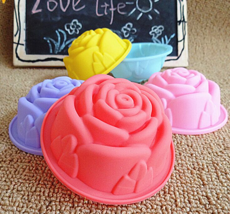 硅胶蛋糕模具8CM韩国玫瑰果冻布丁蛋糕马芬杯 手工皂模具 皂基模