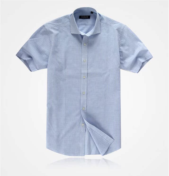 雅戈尔专柜正品商务男士夏新款正装免烫短袖衬衫SNP13299-22特价