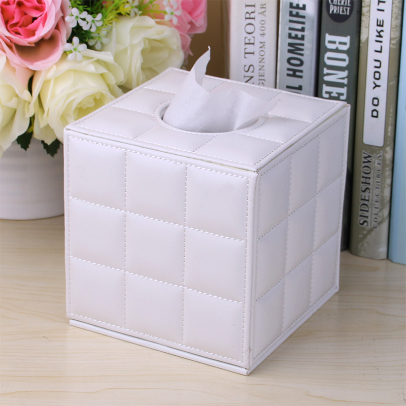 欧式创意家用纸巾盒 高档皮革正方形抽纸盒卷纸筒纸巾筒 客厅包邮