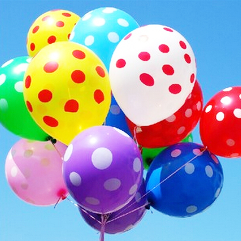 波点气球生日装饰婚庆用品12寸加厚糖果色圆点  婚庆婚礼气球