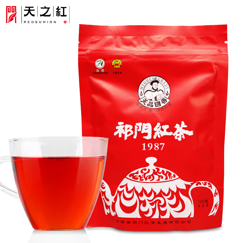 天之红红茶特三级祁门红茶袋装100克1987系列工夫红茶