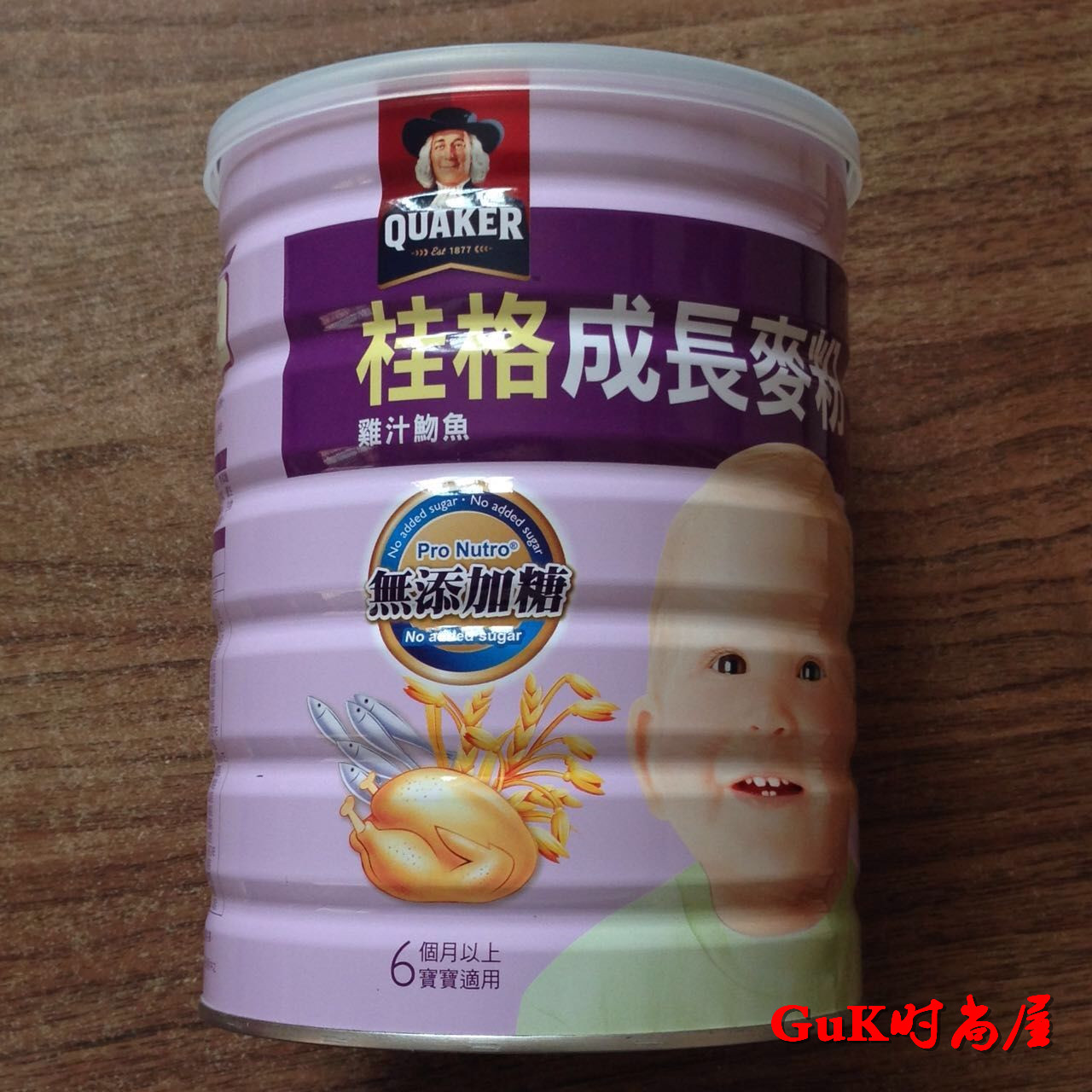 台湾原装桂格鸡汁魩鱼成长麦粉500克/婴儿6个月米粉宝宝辅食米粉
