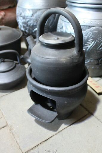 黑陶茶具组合农家自制地方特产黑陶瓦壶