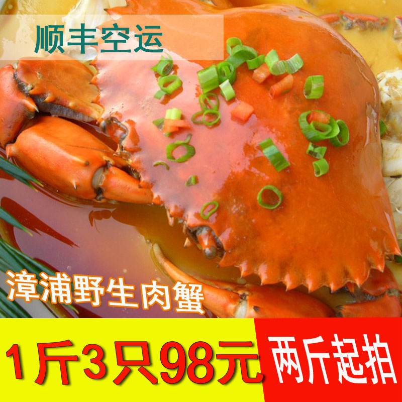 野生鲜活青蟹  肉鲟海鲜 大螃蟹黄膏母多少 顺丰空运包邮  1斤