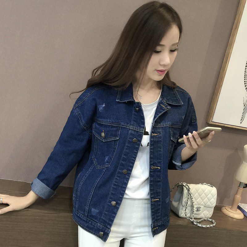 2016春季新款短款牛仔外套女 韩版修身显瘦夹克上衣潮