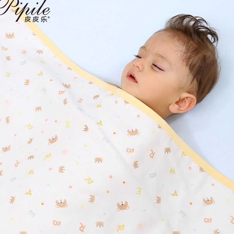皮皮乐 纯棉6层纱布婴儿被空调毯 儿童毯盖毯 纱布浴巾毛毯