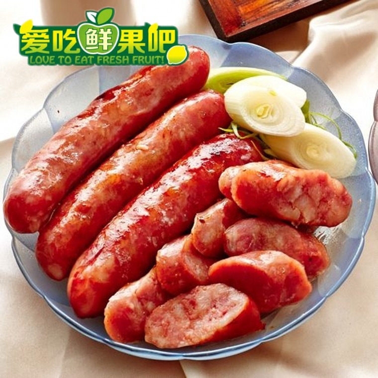 台湾特产 手工制作 烤肠热狗 正宗纯肉 原味香肠 批发2斤20根包邮