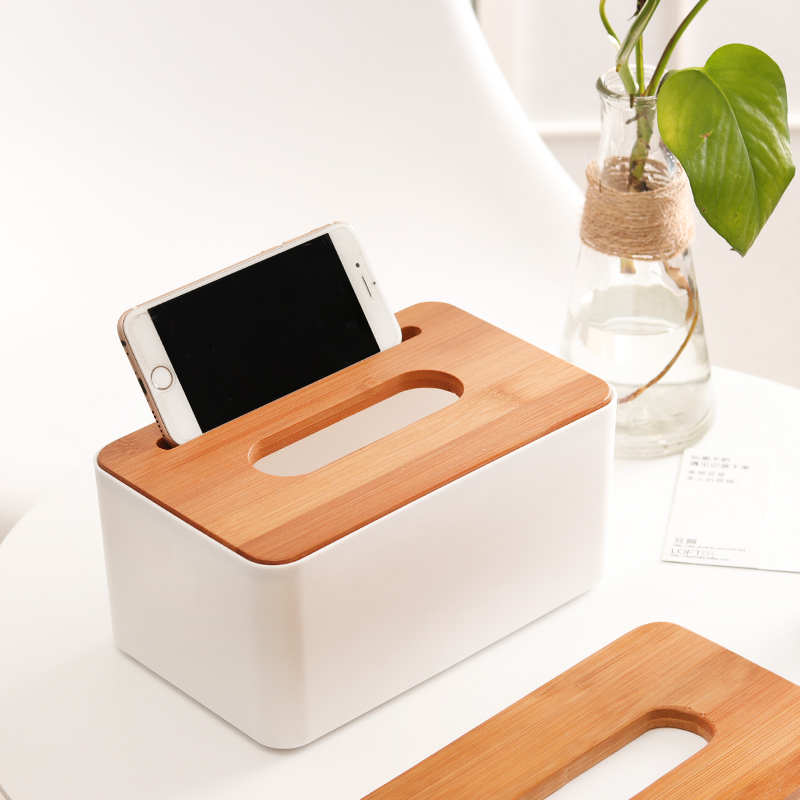 创意抽纸盒实木盖酒店纸巾盒客厅家用欧式抽纸定制LOGO塑料印刷