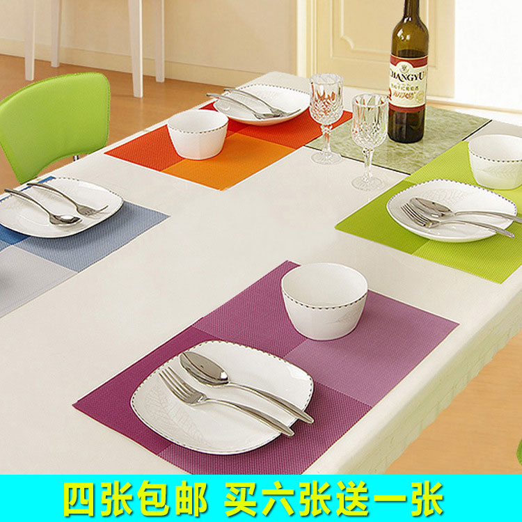 高档餐厅餐垫PVC餐桌盘碗垫西餐牛排垫长方形西餐垫垫防烫隔热垫