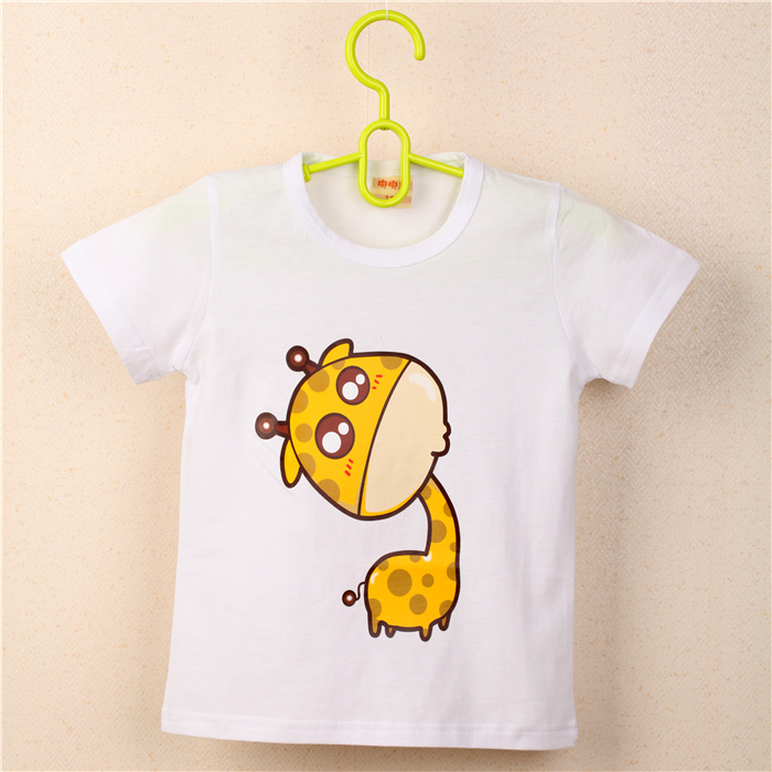 2016夏季新款儿童短袖t恤女 卡通纯棉儿童T恤韩版中大童圆领上衣