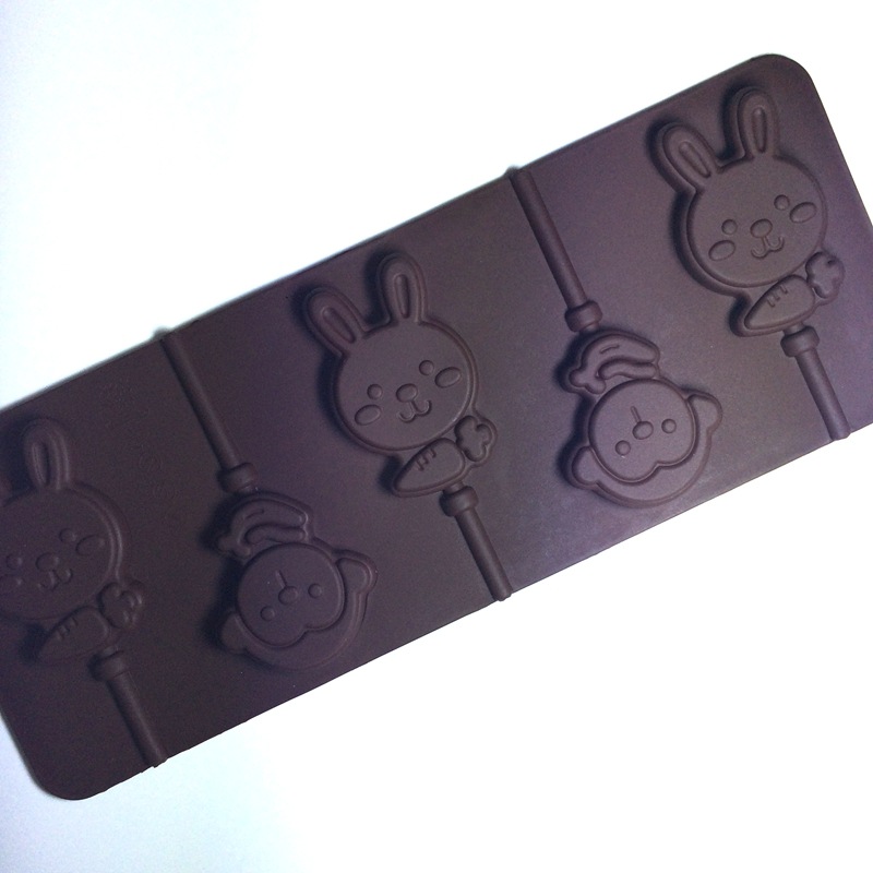 乖乖兔 猴棒棒糖模具 巧克力模 创意冰格 万圣节硅胶模具