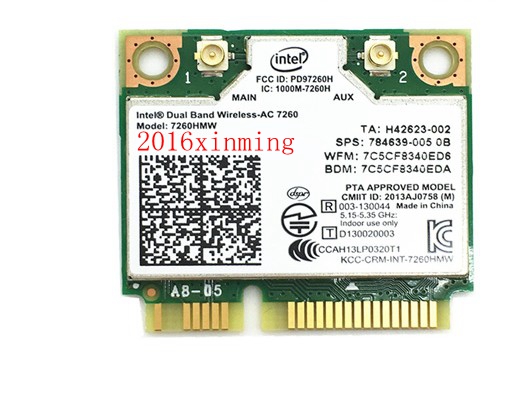 原装 Intel 7260 ac HMW 无线网卡 867M 蓝牙4.0 双频5g WIFI千兆