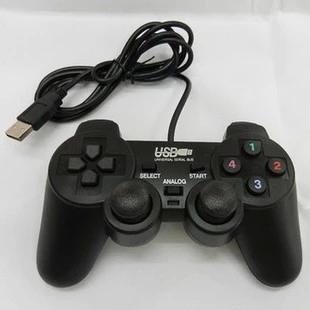 PS2手柄单打单振动手柄组装手柄电脑手柄带IC芯片USB游戏机手柄