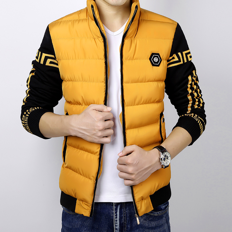 男士加厚夹克休闲青少年韩版修身加绒卫衣学生运动棉衣外套男士