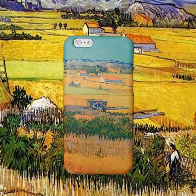 【末咔】文艺原创梵高风景油画苹果6手机壳iphone6plus磨砂保护套