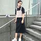 2016新款韩版夏季女装时尚休闲小背心+短袖T恤连衣裙套装两件套潮