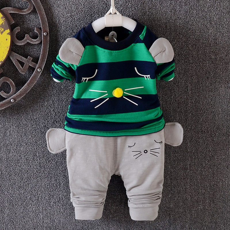 童装男童秋装套装2016新款1-3周岁儿童纯棉长袖两件套运动休闲衣