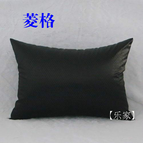 纯色丝滑 压纹磨毛布 现代简约可定做 黑色 腰枕 靠垫 沙发靠垫