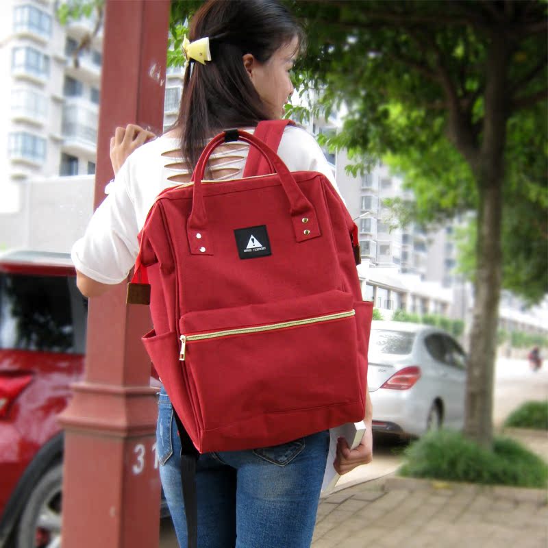 男女双肩包男士背包袋大容量学生包日韩休闲学院风书包旅行手提包