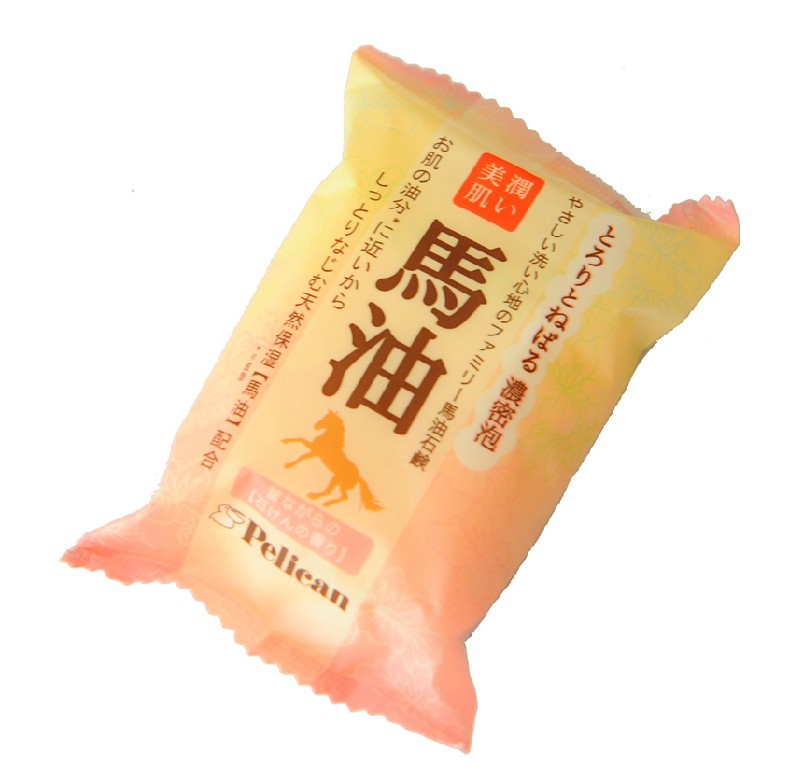 日本代购Pelican马油洁面皂超保湿无刺激无添加天然美肤皂肥皂80g