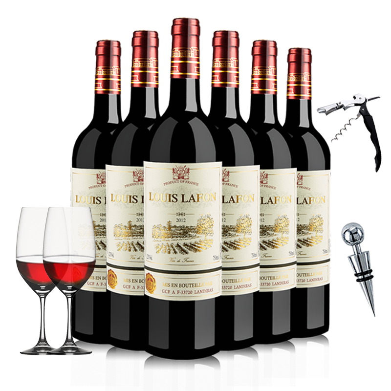 路易拉菲法国产区原瓶原装进口正品红酒干红葡萄酒6支装整箱包邮