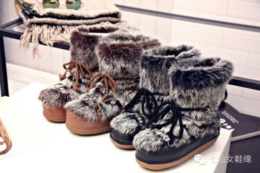 超级保暖雪地靴女真毛真皮时尚美观舒适冬靴安哥拉兔毛优质女靴潮