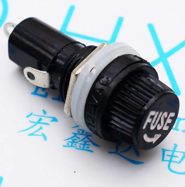 黑色FUSE 5*20 5X20mm 保险管座 玻璃管 保险丝座 熔断器