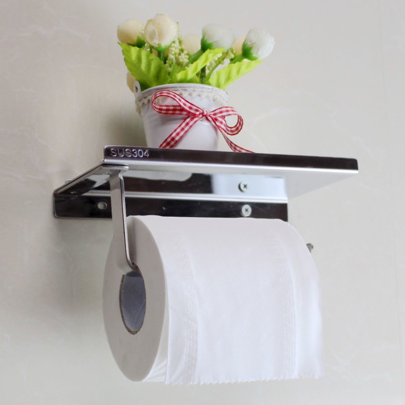 304不锈钢纸巾架 厕纸架 手机纸架支架创意放手机厕纸盒 欧式纸架