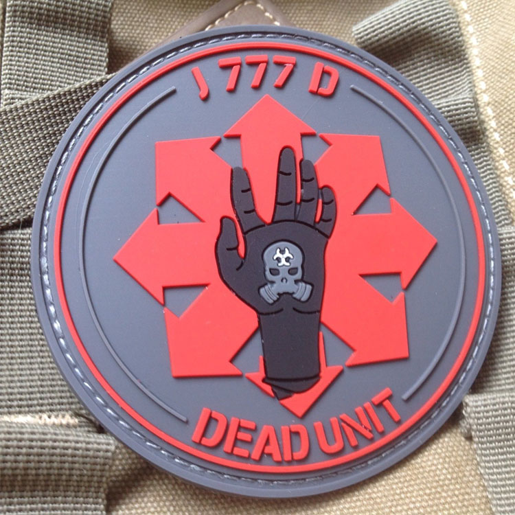 DEAD UNIT重拳出击穿越火线死亡单位PVC橡胶魔术贴臂章背包徽章贴