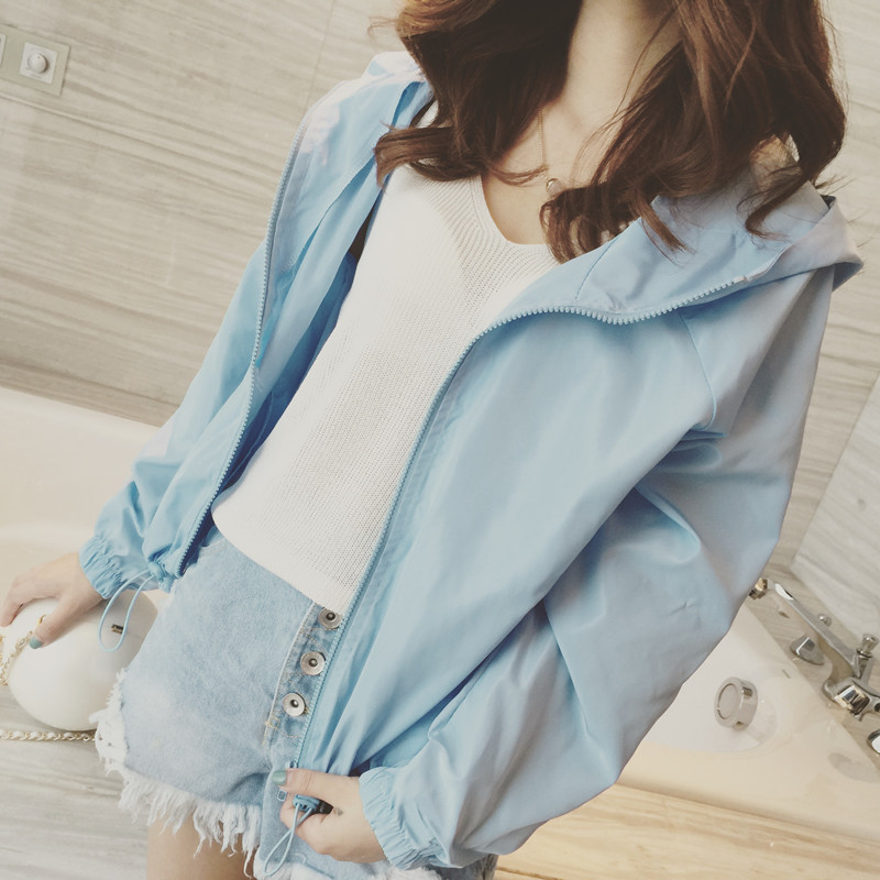 2016夏季新款韩版女装防晒开衫便携蝴蝶结通勤单件短款长袖外套