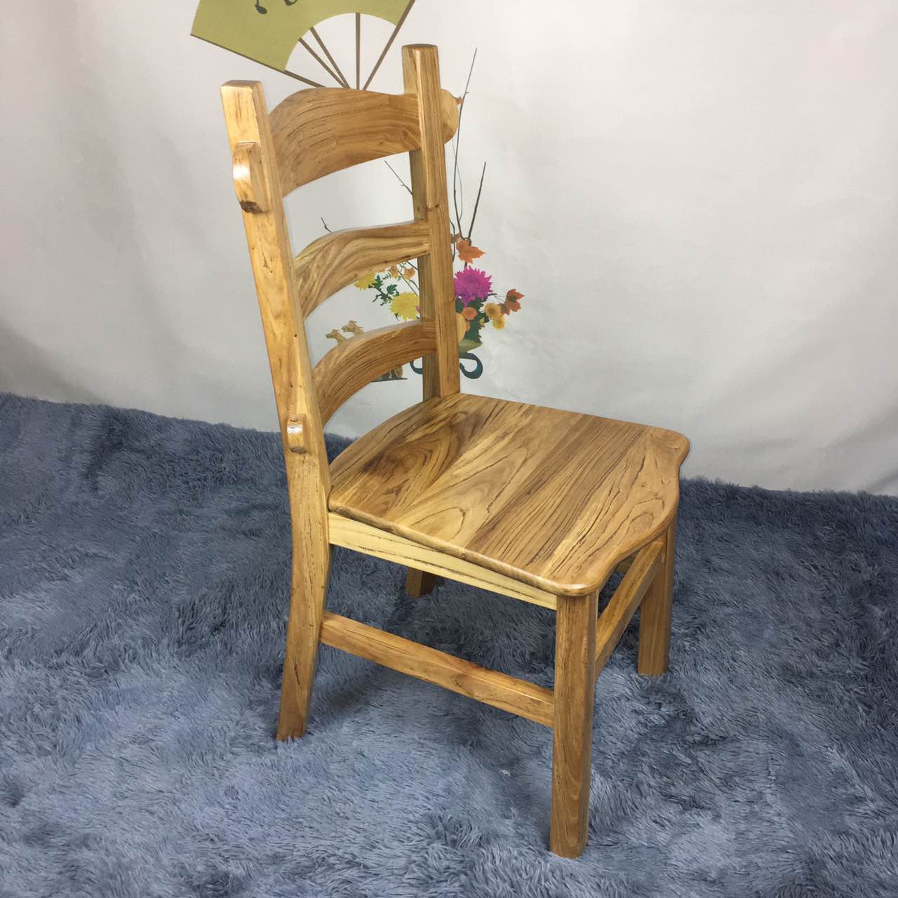鲁班传奇冲钻巧木匠老榆木家具餐椅实木餐椅椅子好质量的榆木椅子