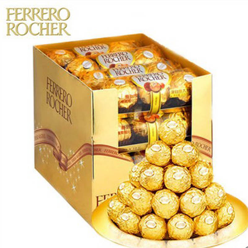正宗好吃意大利费列罗榛果巧克力食品进口零食礼盒48粒 3*16条装