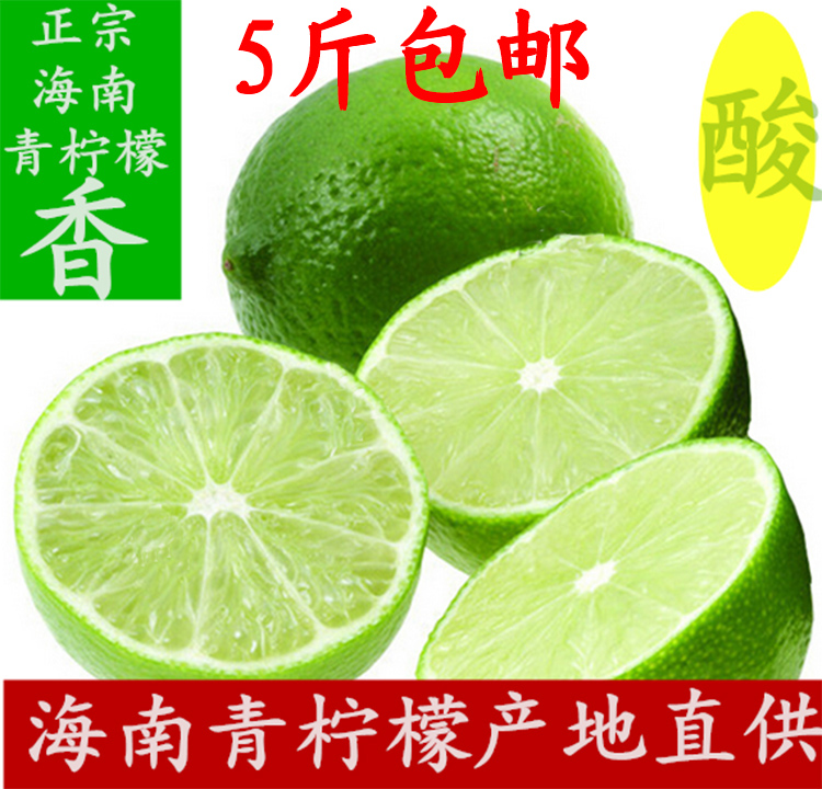 特产三亚水果海南青柠檬 新鲜纯天然有机原生态5斤装小青柠檬免邮