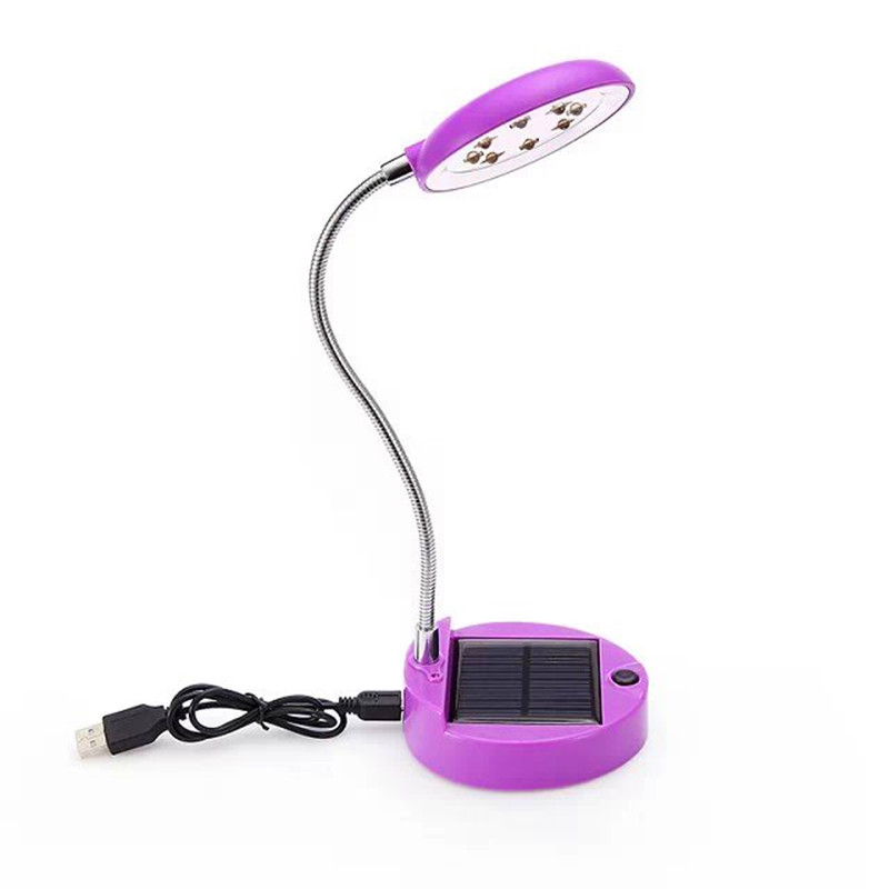 正品LED太阳能台灯护眼学习USB充电台灯卧室床头学生书桌工作宿舍