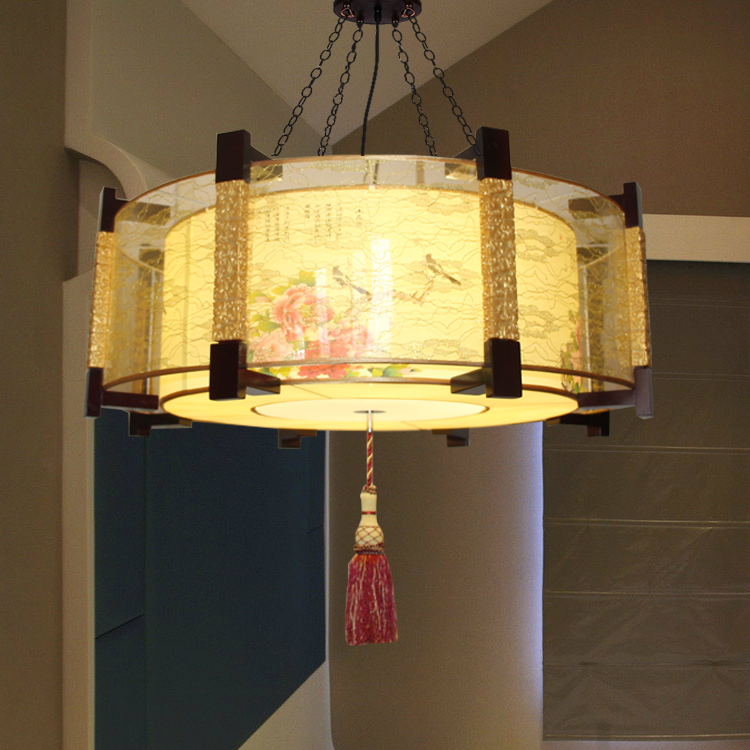 中式客厅吊灯祥云喜鹊登梅吊灯大厅卧室吸顶灯创意树脂工程灯具