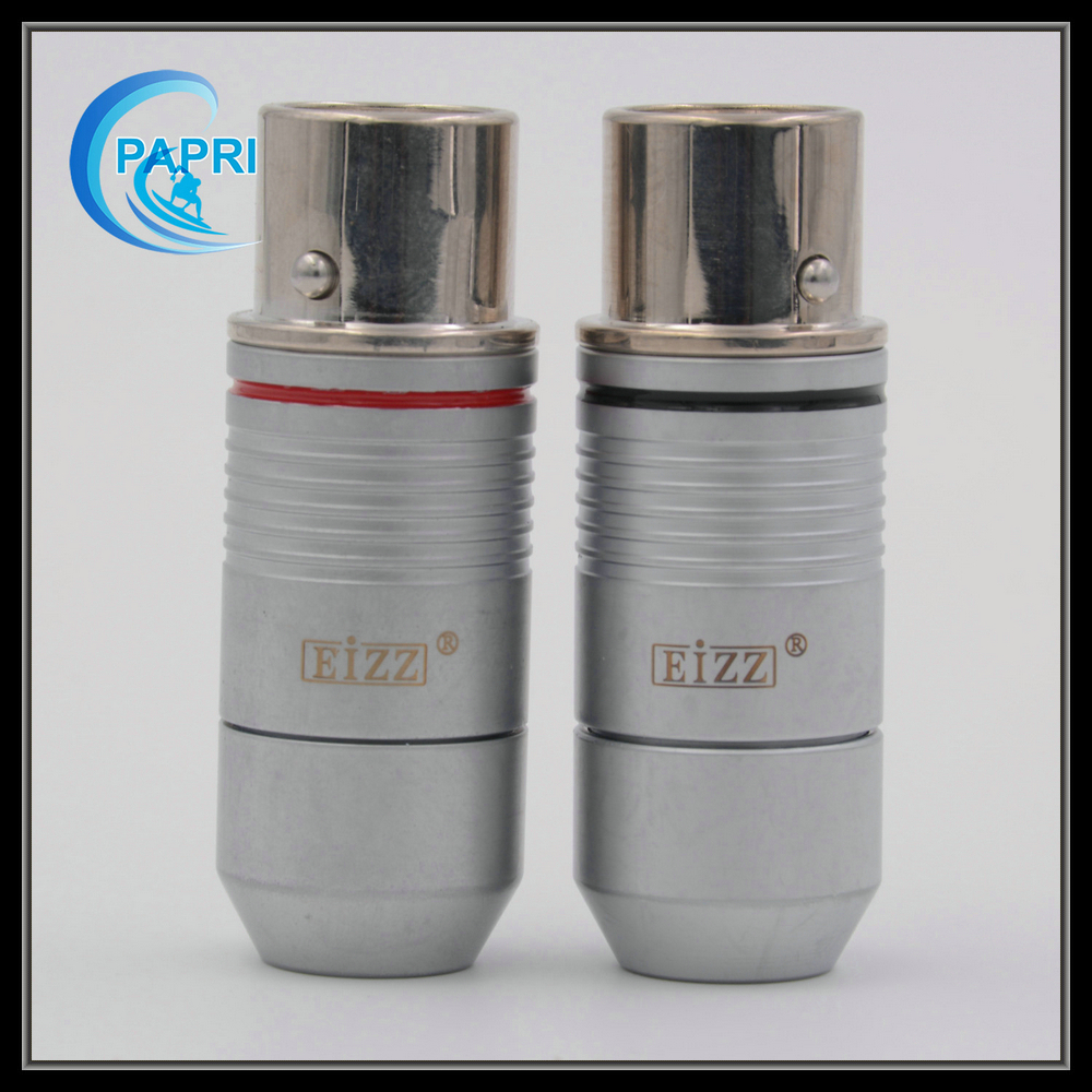 EIZZ 烧三芯卡侬母座XLR平衡插座EZ-205F卡龙座插头磷青铜镀白金