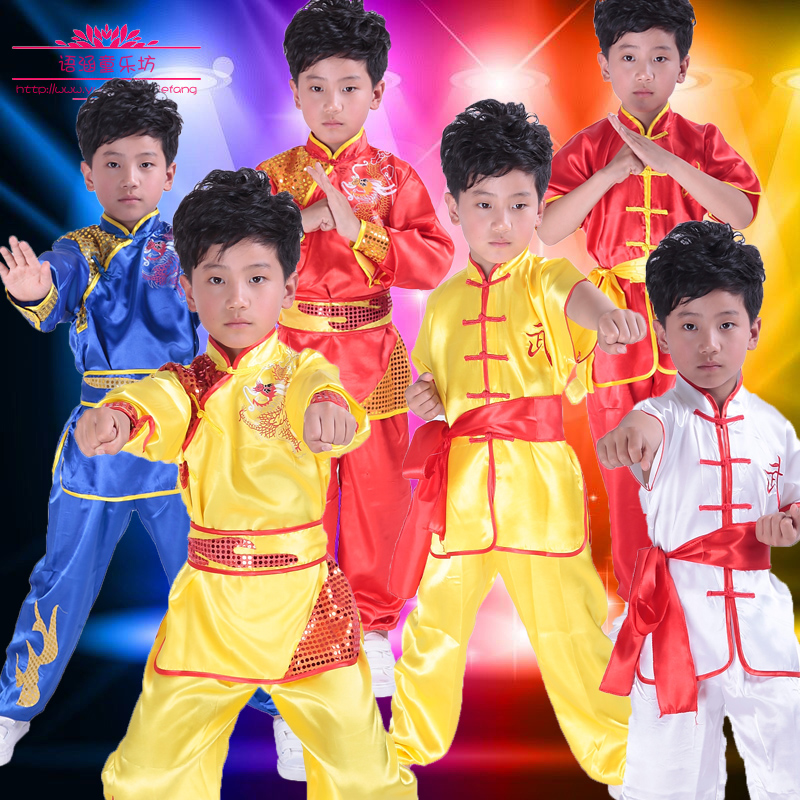 中国风民族舞新款儿童六一男童中大童少儿中国武术舞蹈表演服装