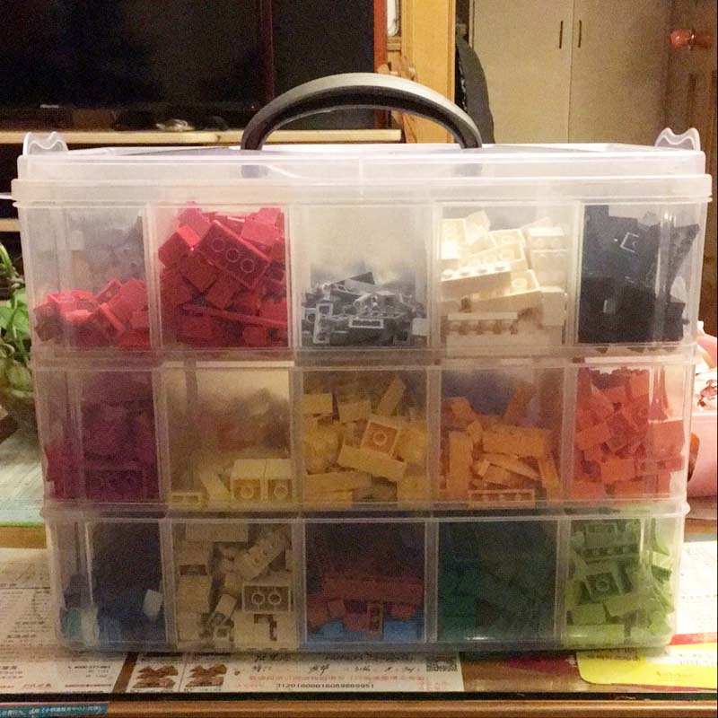 收纳箱乐高玩具整理盒子塑料透明特大号零件分类拼装多层分格lego