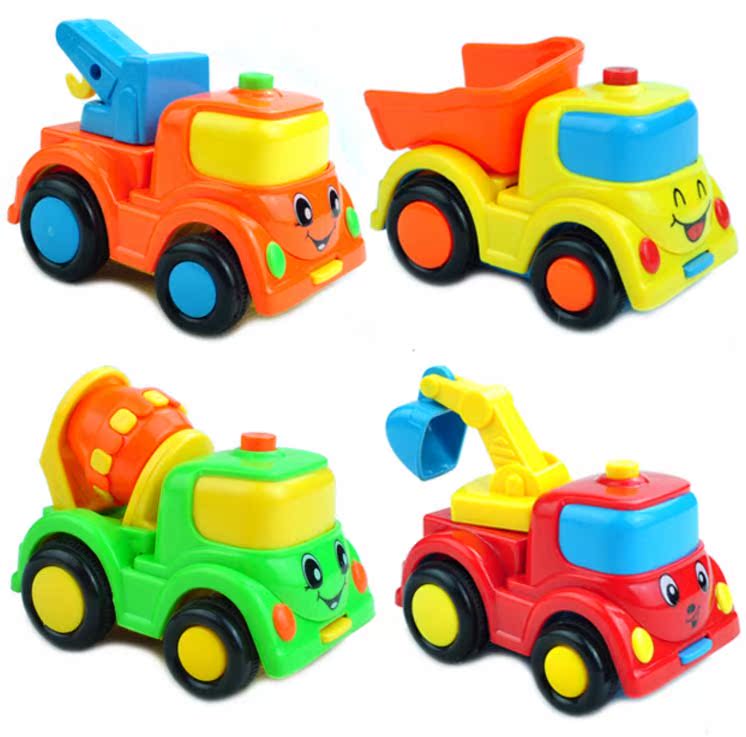 卡通惯性车玩具汽车 1-5岁儿童惯性车挖土机工程车超级耐摔回力车