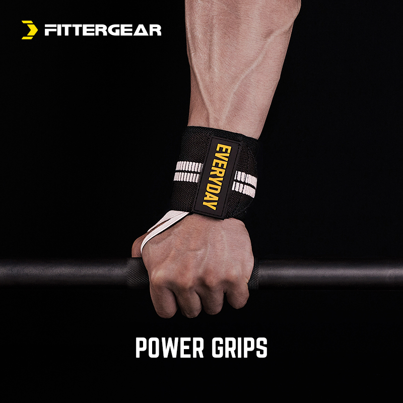 FitterGear 捆绑式健身力量训练腕带 运动器械举重硬拉举铁护腕