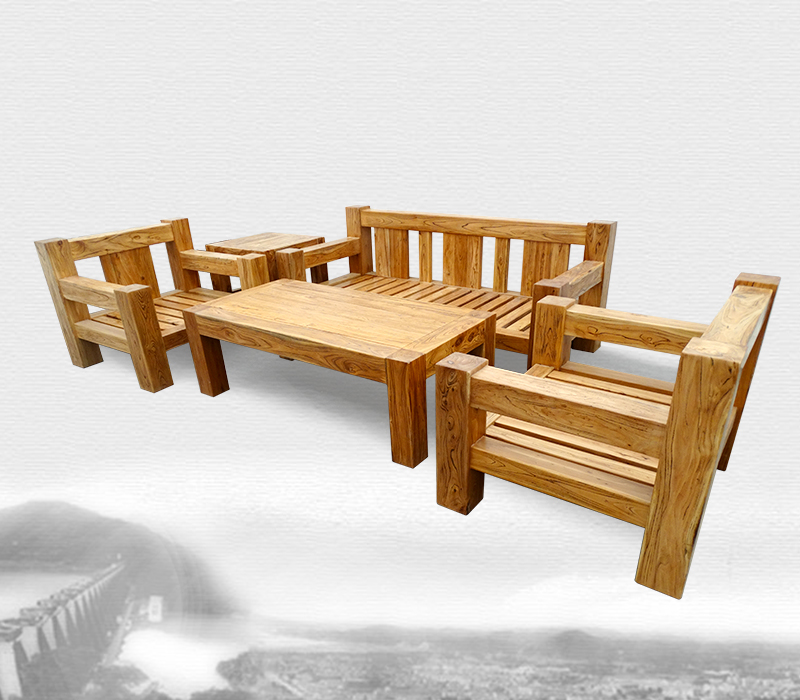 老榆木沙发组合原生态客厅实木沙发韩式创意沙发五件套 厂家直销