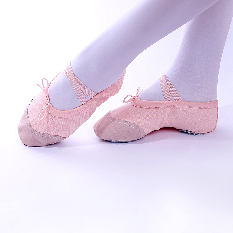 正品厂店直供弹力布芭蕾舞鞋帆布耐磨皮头舒适两点软底猫爪舞蹈鞋
