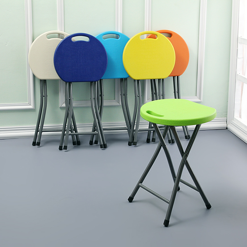 天天特价折叠凳子家用椅子彩色餐椅塑料圆儿童小椅成人白色板凳