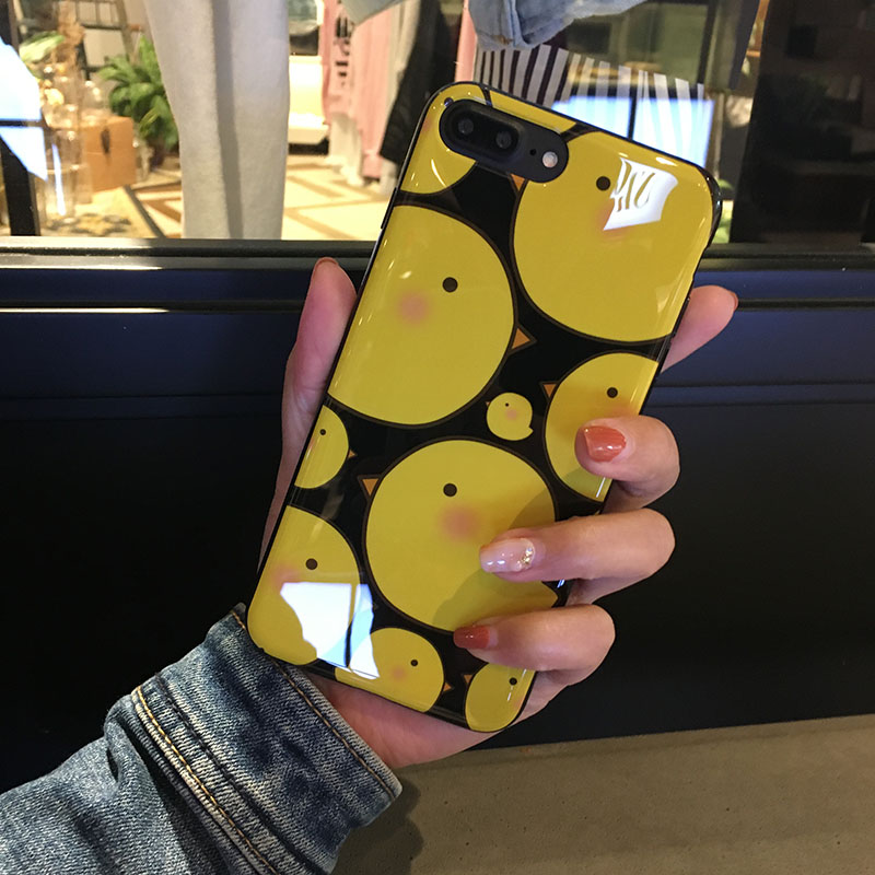 可爱卡通创意小鸡iPhone7手机壳苹果6plus硅胶情侣款全包边软壳萌
