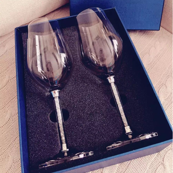 施华洛元素高档无铅水晶高脚红酒杯套装结婚生日礼物葡萄酒香槟杯