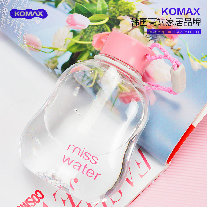 韩国komax便携miss water个性创意学生可爱公主塑料杯随手水杯子